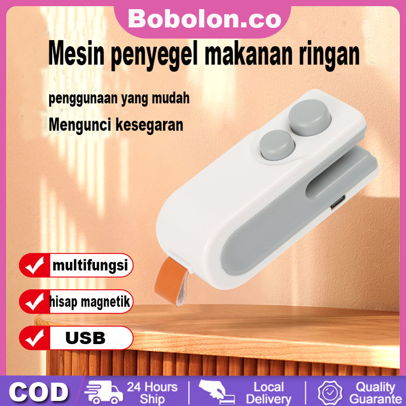 Snack Sealer Mini Hand Sealer Portable Sealer Kemasan Makanan Tekan USB Kemasan Plastik Camilan List