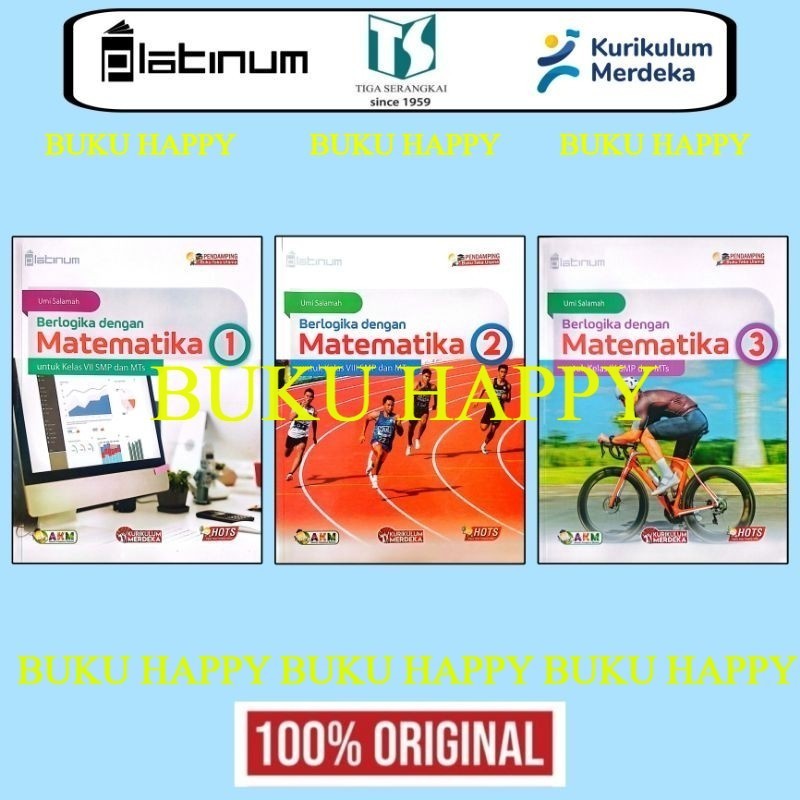 PLATINUM : Berlogika dengan Matematika SMP / MTS Kelas 7 8 9 - Matematika SMP Tiga Serangkai Edisi R