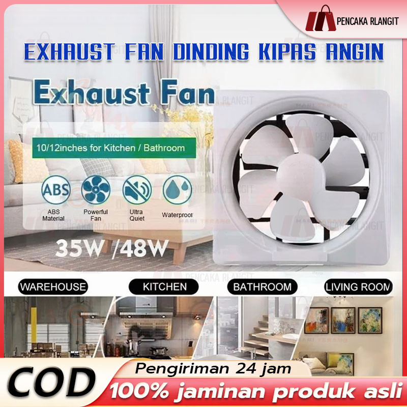 Exhaust Fan Dinding Kipas Angin Hexos 6inch Dan 8inch Pembuangan Hexos 23.5x20cm (6inch) Dan 29x24cm