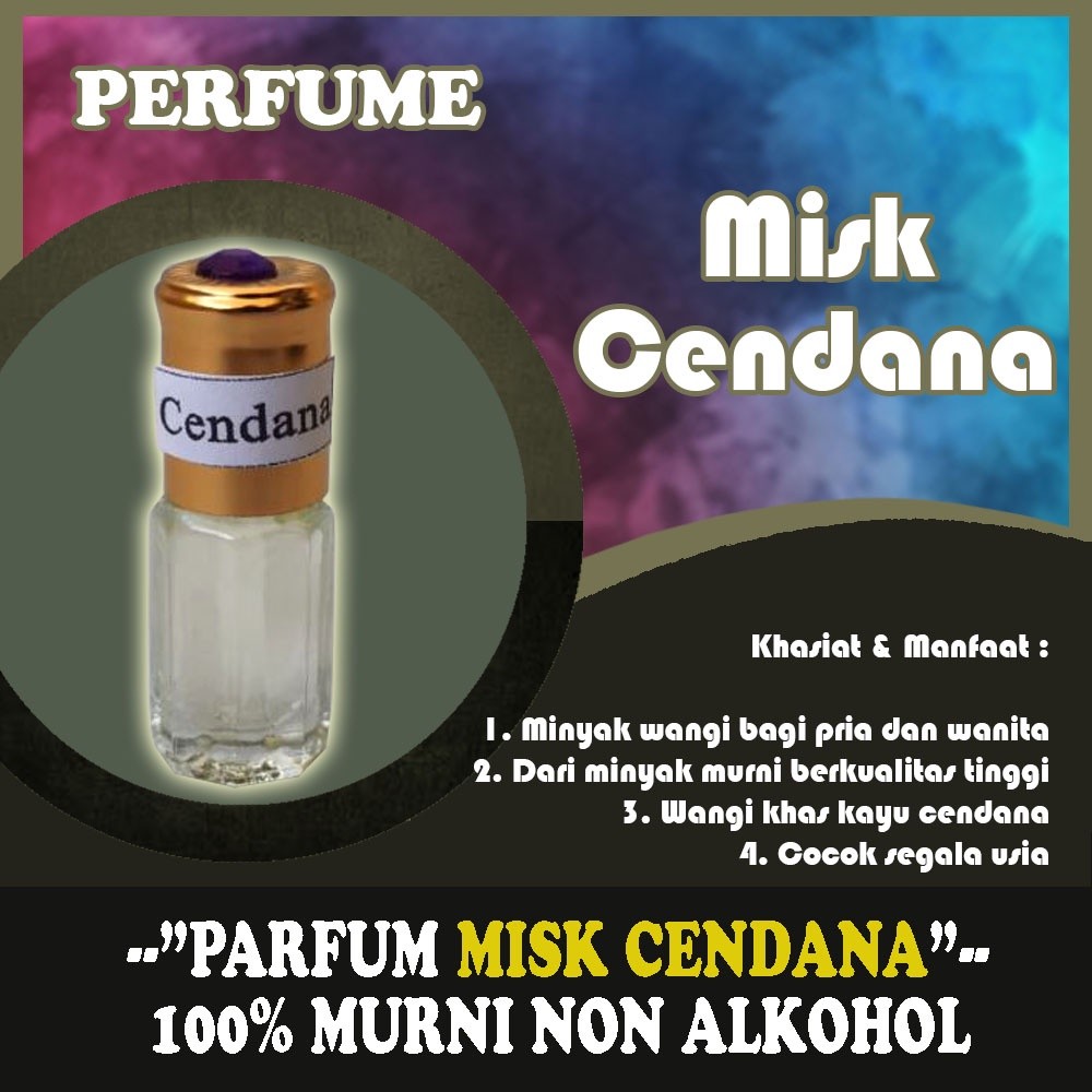 PERFUME PARFUM MINYAK WANGI CENDANA MISK CENDANA ASLI 100 PERSEN NON ALKOHOL PREMIUM QUALITY