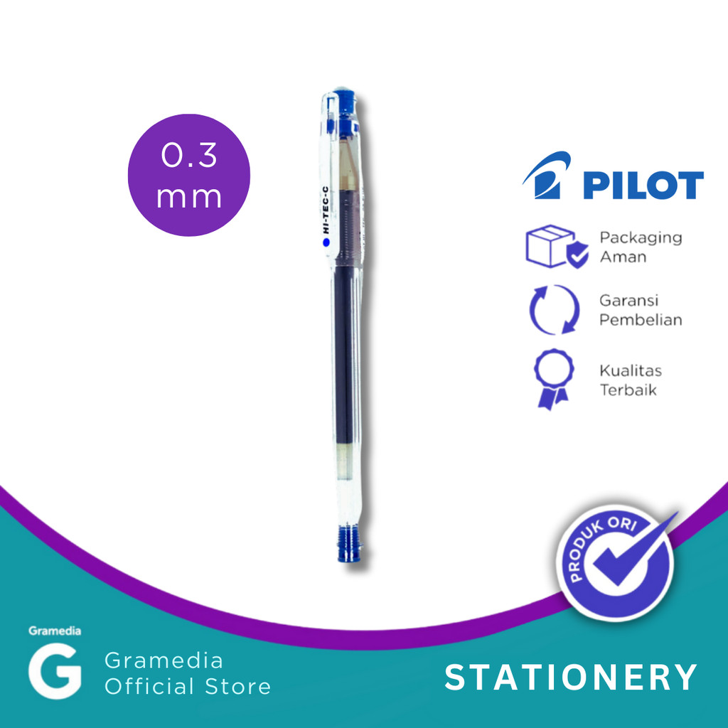 

PILOT HI-TEC-C3 - PULPEN WARNA BIRU