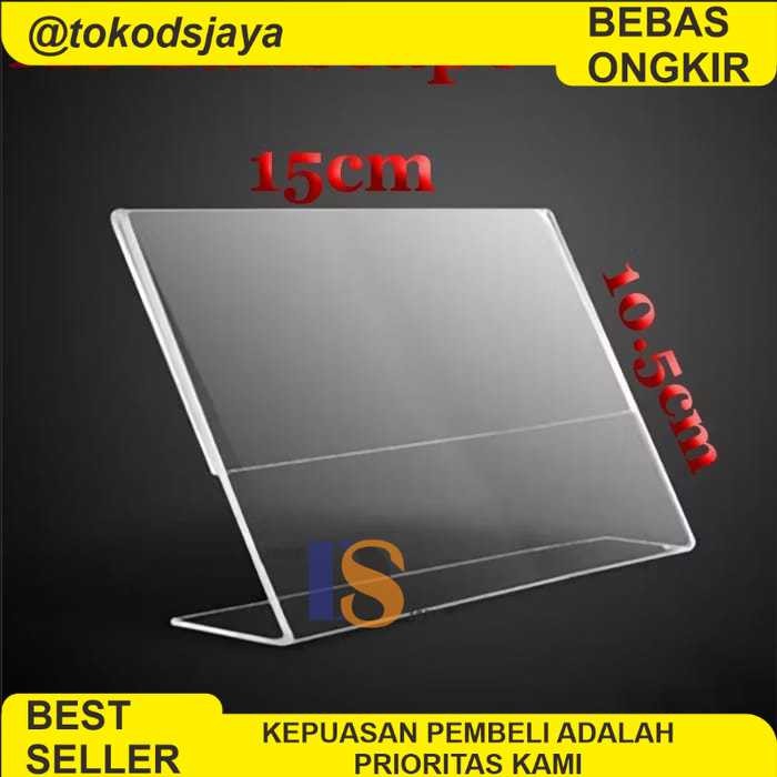

TOKODSJAYA Akrilik Tent Card A6 LANSCAPE 1 sisi 2 mm - Acrylic Brosur Tempat Meja