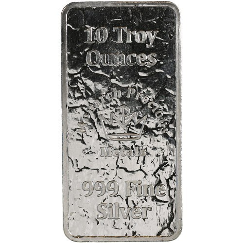 Logam Mulia Perak Batangan Murni 10 OZ 311g Monarch Stone Struck, Perak Investasi, Koleksi Logam Mul