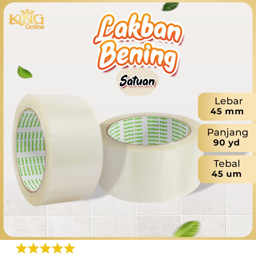 

1 Pcs Lakban Bening 48 MM X 100 Yard (ECO) Plakban Isolasi Merk Online Tape Kualitas Daimaru NachiCO