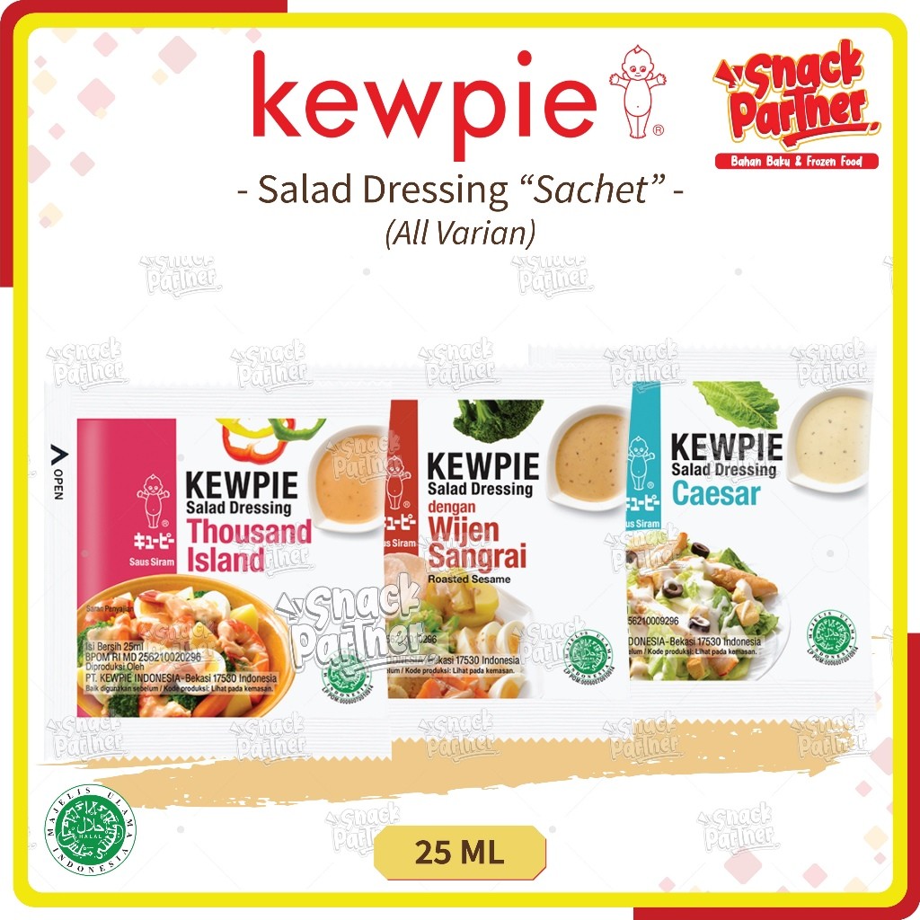 

KEWPIE Salad Dressing Sachet 25 ML - Saos Saus Mayonnaise Mayonaise Mayones Pedas Hot Thousand Island Wijen Sangrai Caesar - Maestro Mc Lewis McLewis - Risoles Risol Telor Telur Mayo Egg