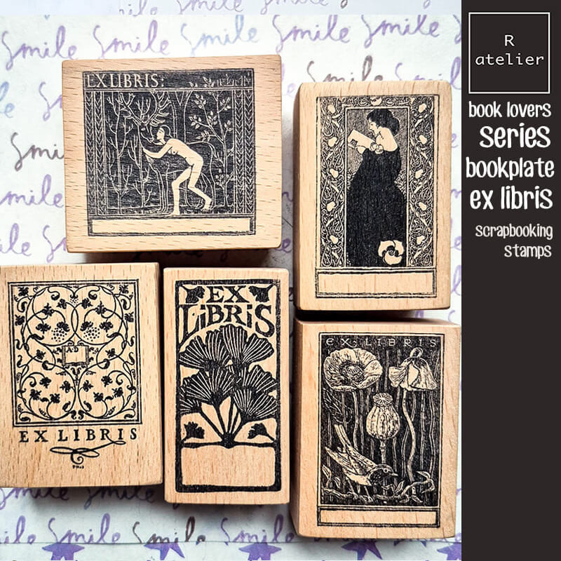 

Stamp Scrapbooking Bookplate Library Card Book Lovers Diary Decoration Ex Libris Wooden Stamps