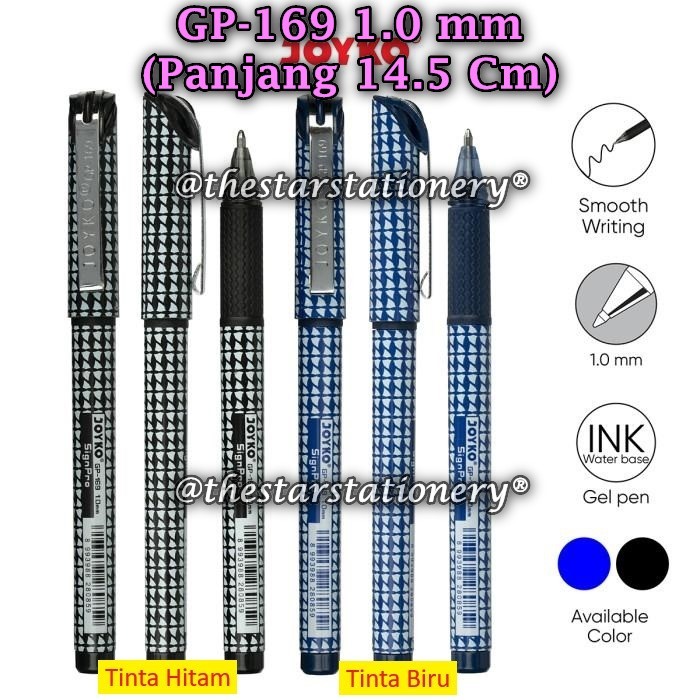 

(1 Pak/12) GROSIR Gelpen JOYKO GP-169 1.0 mm Sign Pro Gel Pen Pulpen Pena Jel Joyko GP-169 (Pak/12)
