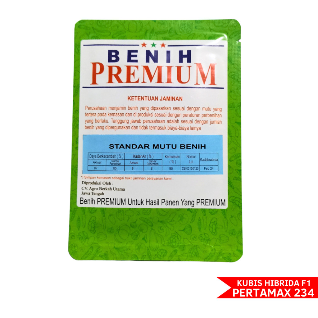 JAMIN MURAH [COD] Benih Kubis Jumbo Pertamax 234 (Pertumbuhan Maksimal) kemasan 10 gram | Setipe Gre