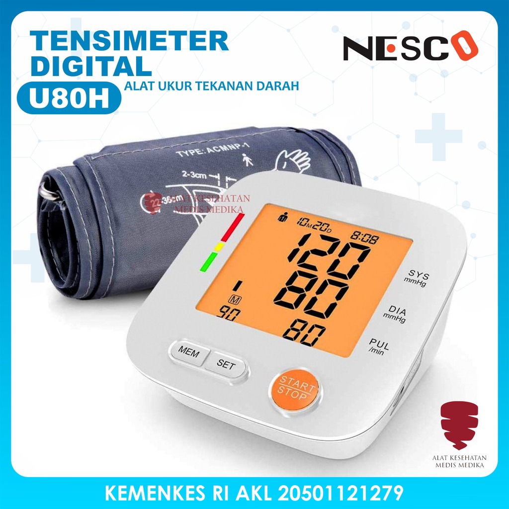 Nesco Tensimeter U80H Tensi Digital Alat Ukur Darah Diagnosa Jantung