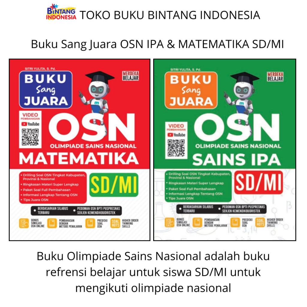 

Buku Sang Juara OSN IPA & Matematika SD/MI Kurikulum Merdeka