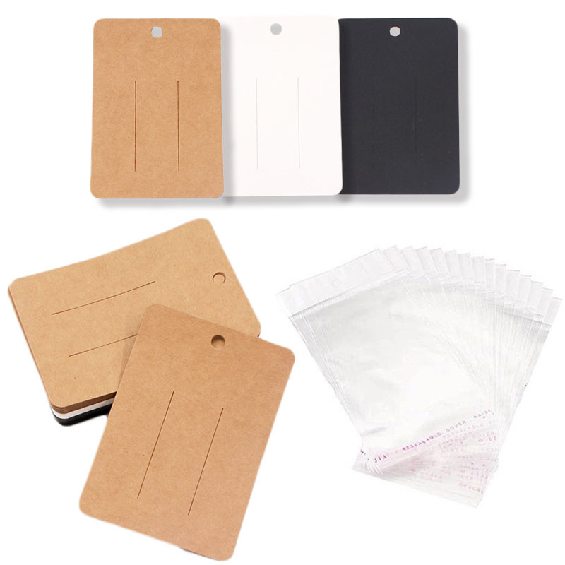 

50pcs 7*10cm Barrettes Hairpins Packing Cards Kraft Paper Card For Hair Accessories Display Card Hair Clip Packaging Price Tags