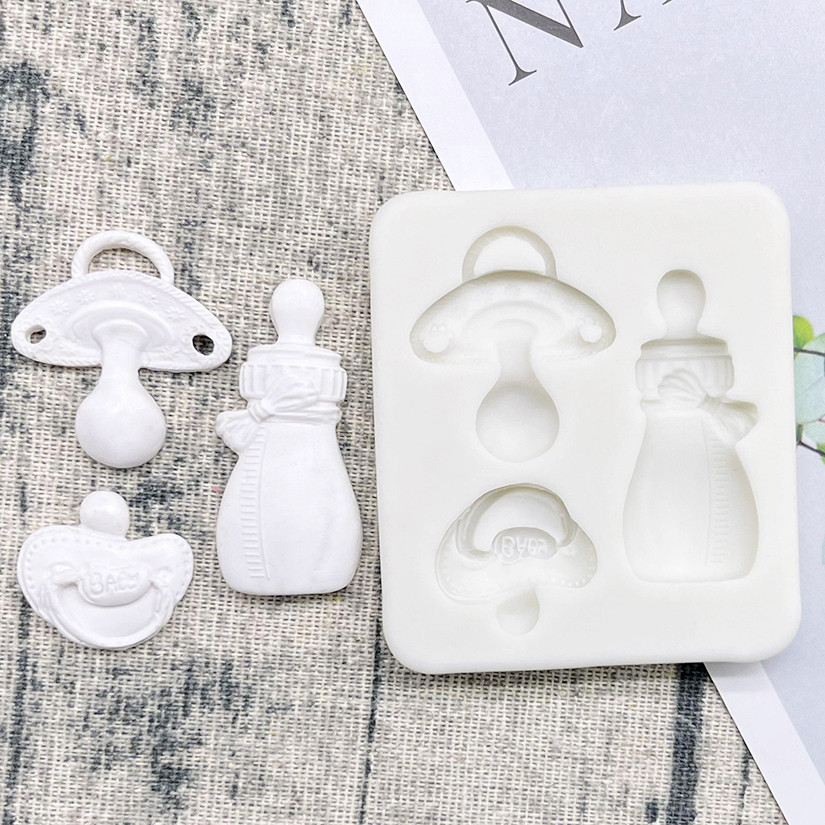 

Baby Pacifier Feeding Bottle Silicone Sugarcraft Mold Resin Tools Cupcake Baking Mould Fondant Cake Decorating Tools