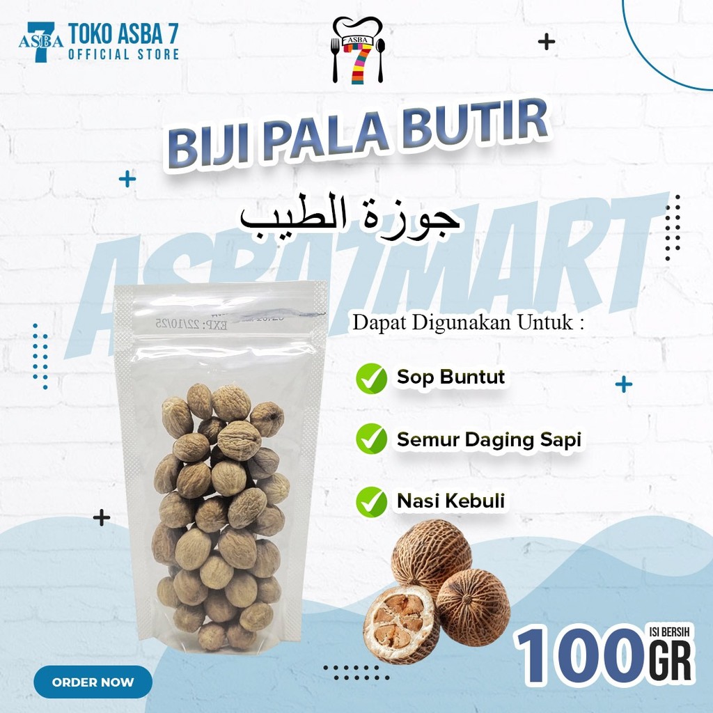 

ASBA BIJI PALA 100 GRAM