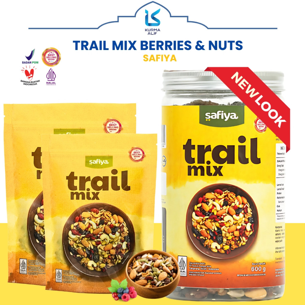 

Trail Mix Safiya Berry Nuts and Seed Original Cemilan Diet Sehat