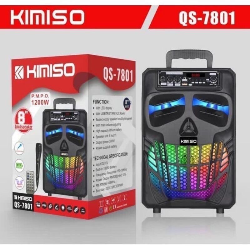 Kimiso QS 7801-Speaker Bluetooth Karaoke-SALON AKTIF QS 7801 + MIC
