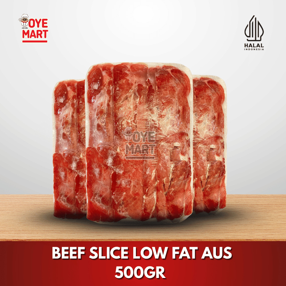 

BEEF SLICE LOW FAT 500GR 1MM DAGING SAPI IRIS RENDAH LEMAK / BARBEQUE