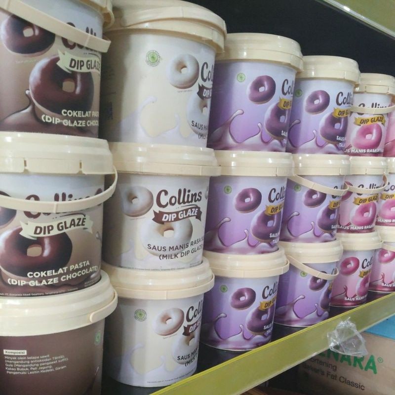 

Glaze Collins Dip Glaze 1kg Berbagai Rasa Susu