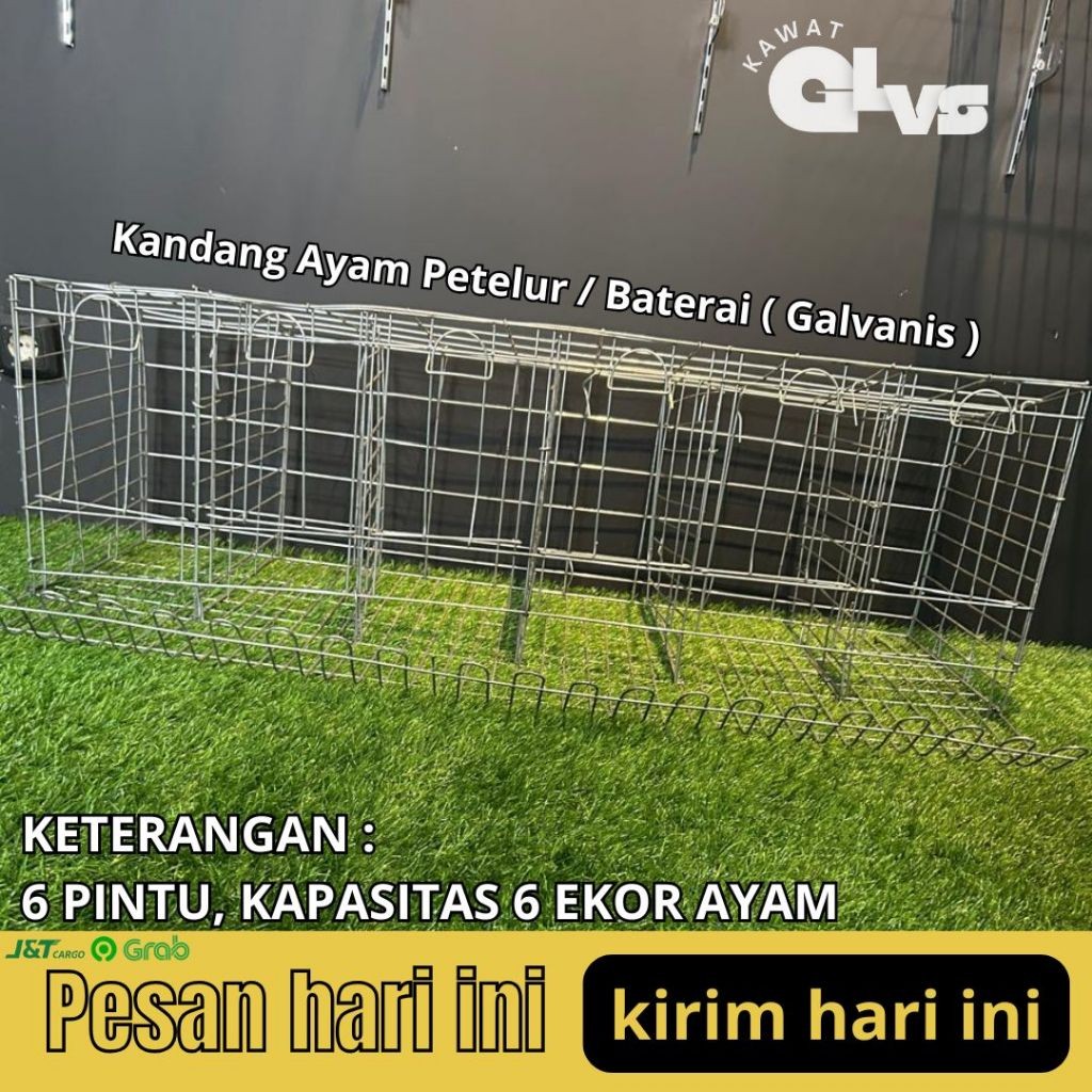 Kandang ayam petelur 6 pintu / kandang baterai 6 pintu / kandang ayam / kandang ayam galvanis