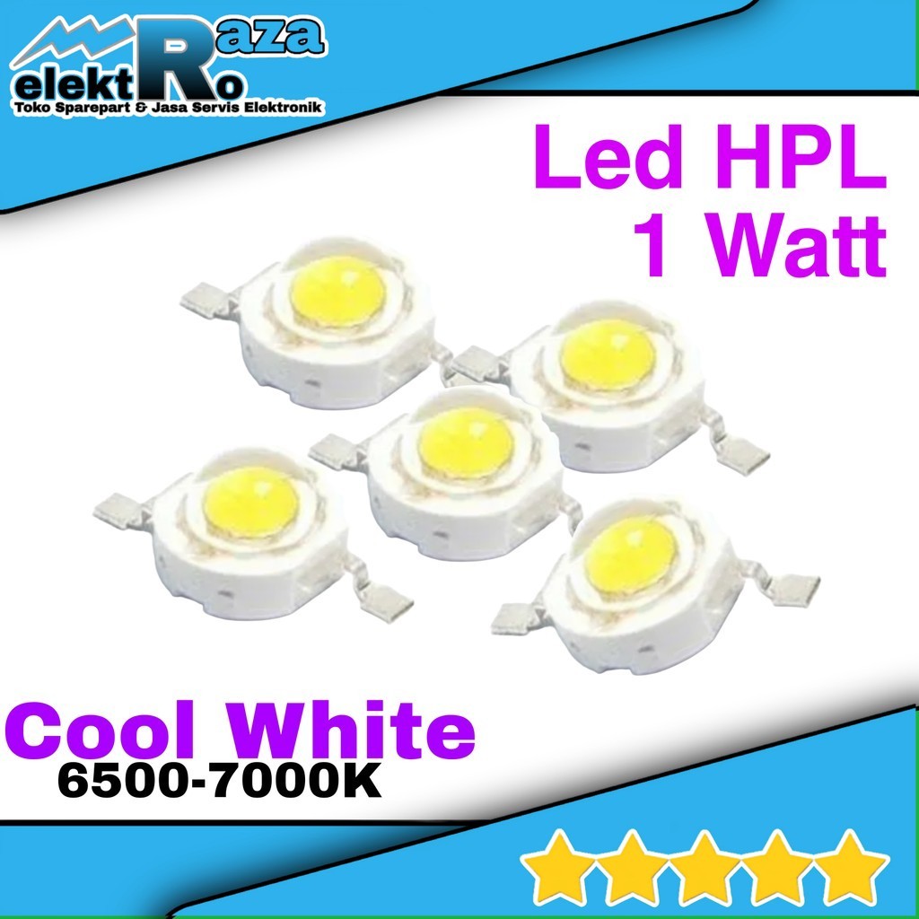 Lampu LED HPL 1 Watt Cool White putih