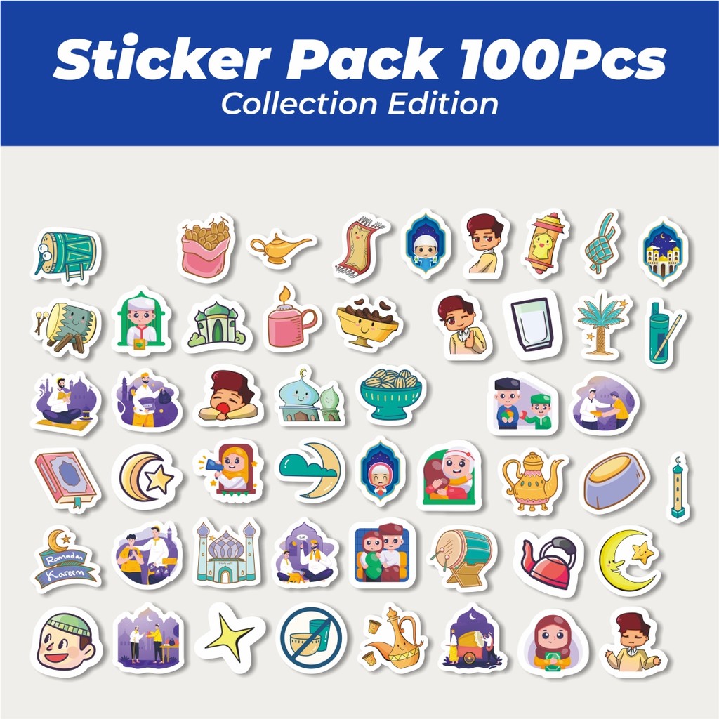 

Hot Stiker Perayaan Ramadhan Lucu Anti Air Stikers Berperekat Waterproof Sticker Decal Buat Motor Helm Buku Journal Koper Casing HP Laptop Botol Minum