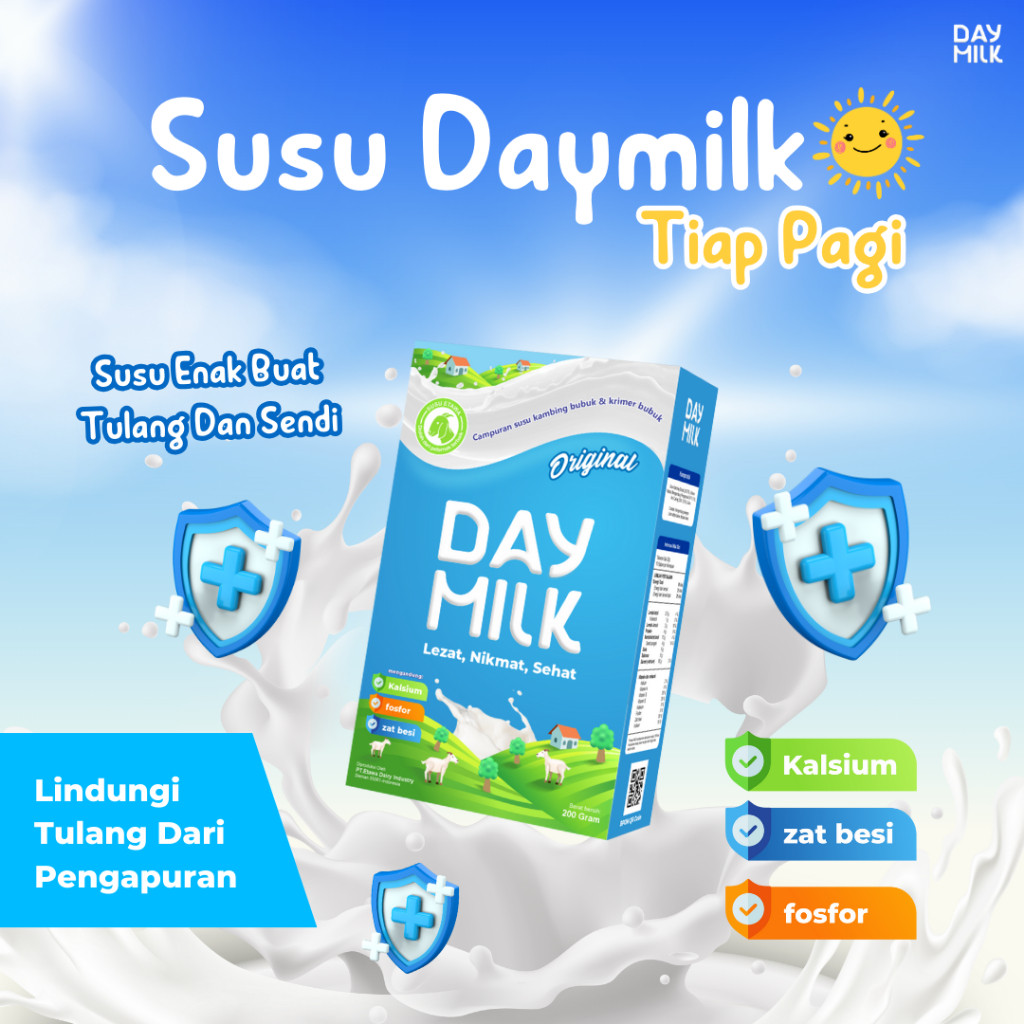 

DAYMILK Rasa Vanilla - Cokelat - Jahe - SUSU KAMBING ETAWA - Atasi Asam Lambung - Nyeri Sendi - Gangguan Pernafasan - Netto 200 gram