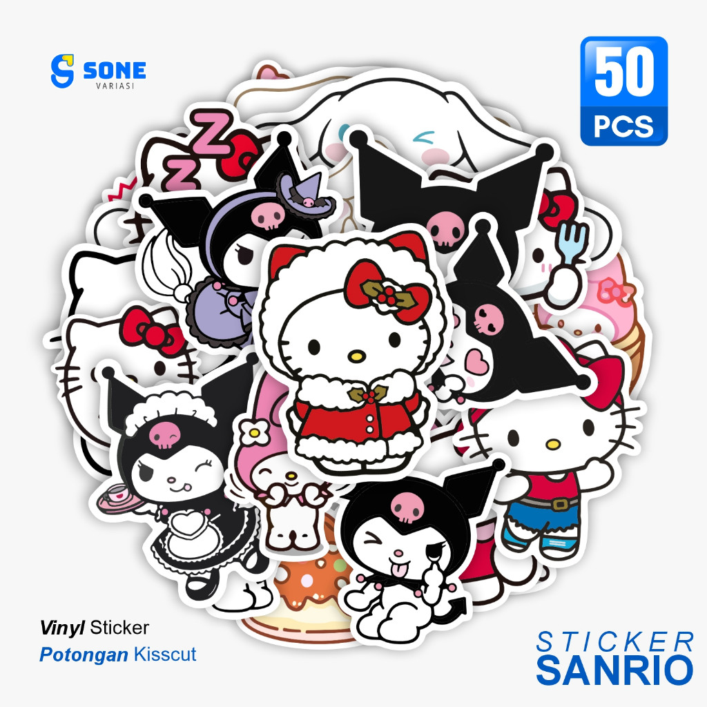 

Stiker Pack SANRIO / Stiker Kartun Animasi Paper Vinyl Deco Buku Jurnal Tumbler Laptop Aesthetic