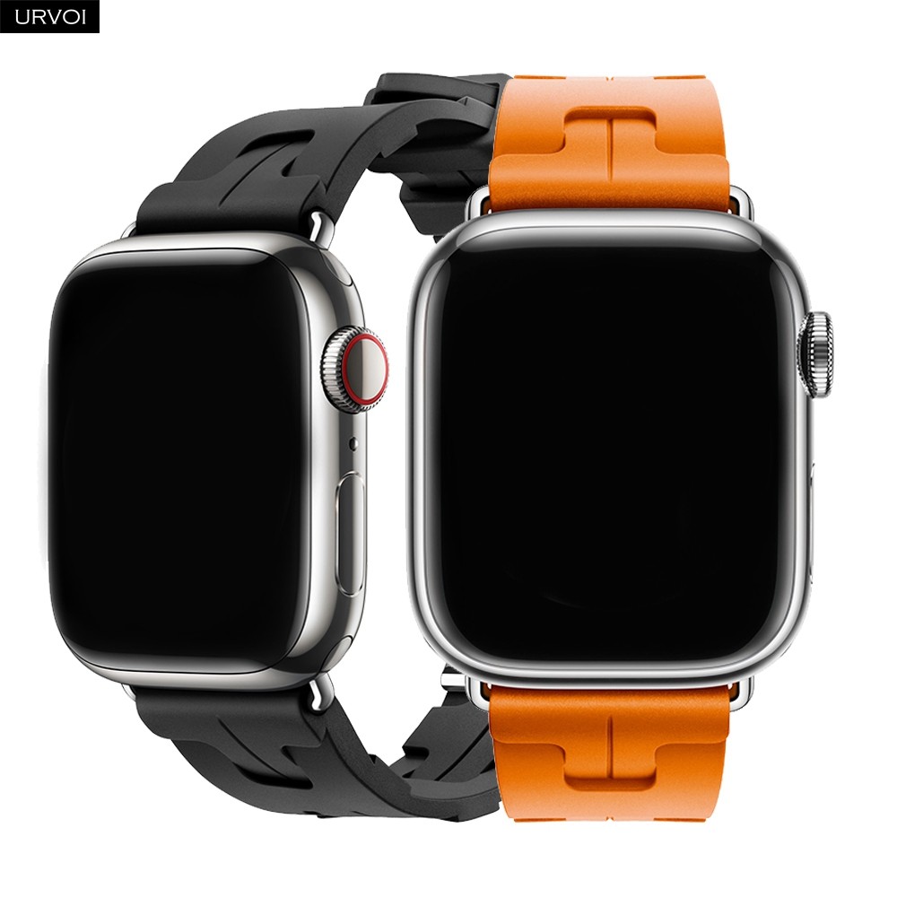 URVOI Kilim Band for Apple Watch Series 10 9 8 7 6 S5 Rubber motif Single Tour sport silicone strap 