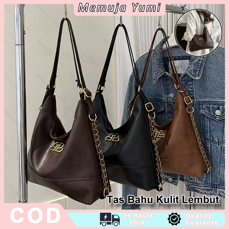 Tas Bahu Kulit Kulit Lembut / Tas Bahu Kulit Wanita / Tas Bahu Kulit Wanita / Tas Bahu Rantai Wanita
