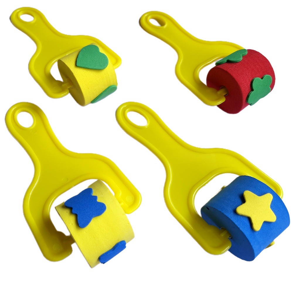 

New DIY Sponge Brush Set Enlightenment Puzzle Graffiti Brush Seal Sponge Drawing Toys Children