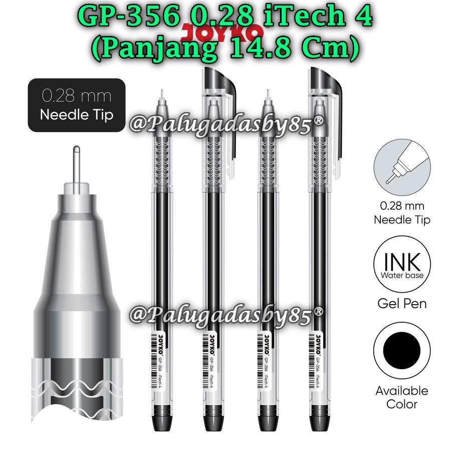 

(1 Biji) GROSIR Gelpen JOYKO GP-356 iTech 4 0.28 mm / Gel Pen Pulpen Pena Joyko GP-356 (1 Biji)