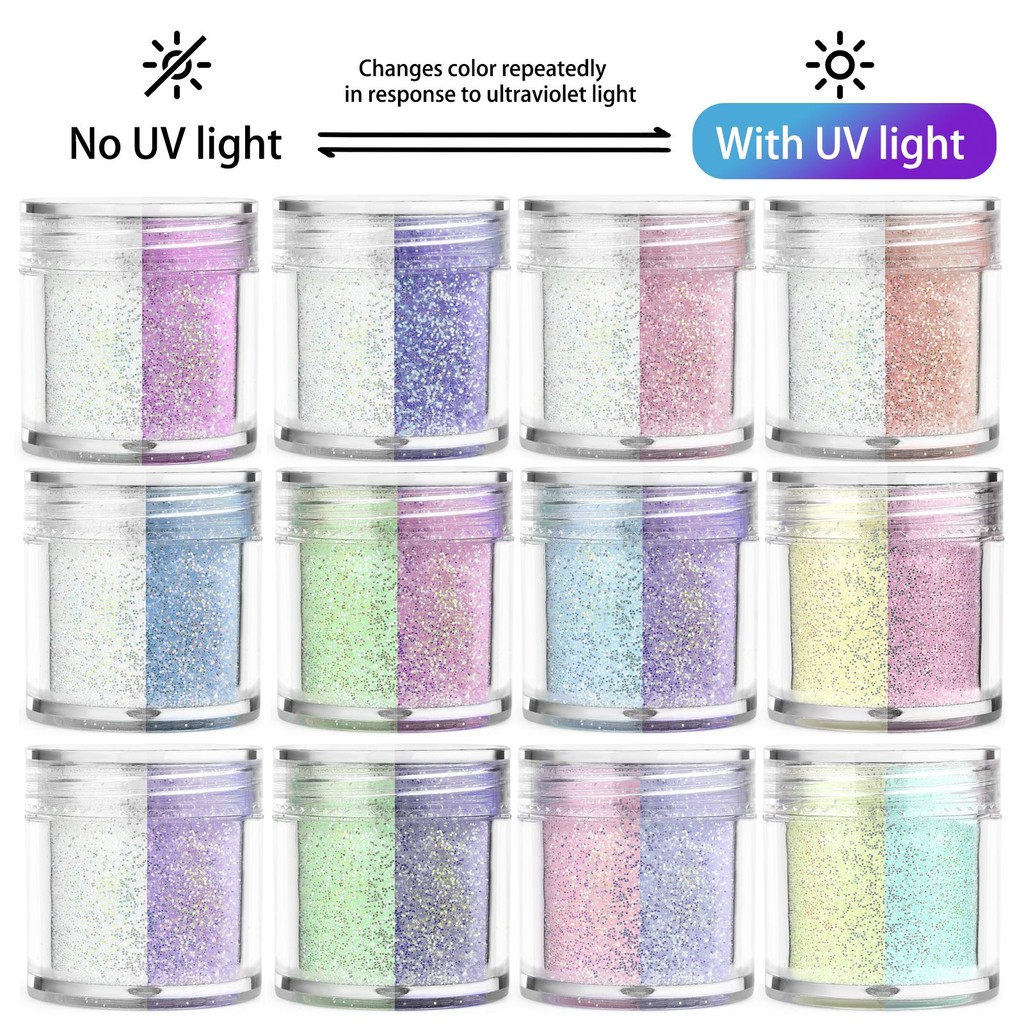 

5g/Bottle Epoxy Resin Pigment UV Sensitive Color Temperature Changing Powder DIY Epoxy Resin Mold Jewelry Making Glitter Powder