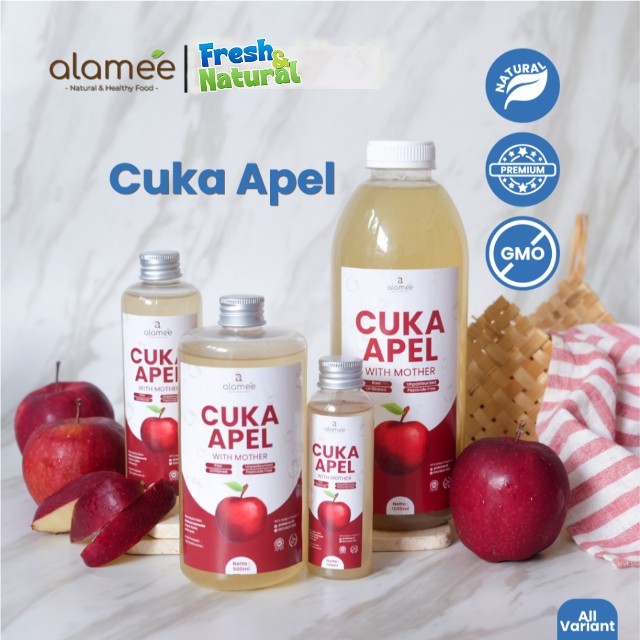 

ALAMEE Cuka Apel Original Vinegar With Mother Premium Organik Apple Cider Vinegar Sari Buah fresh and natural