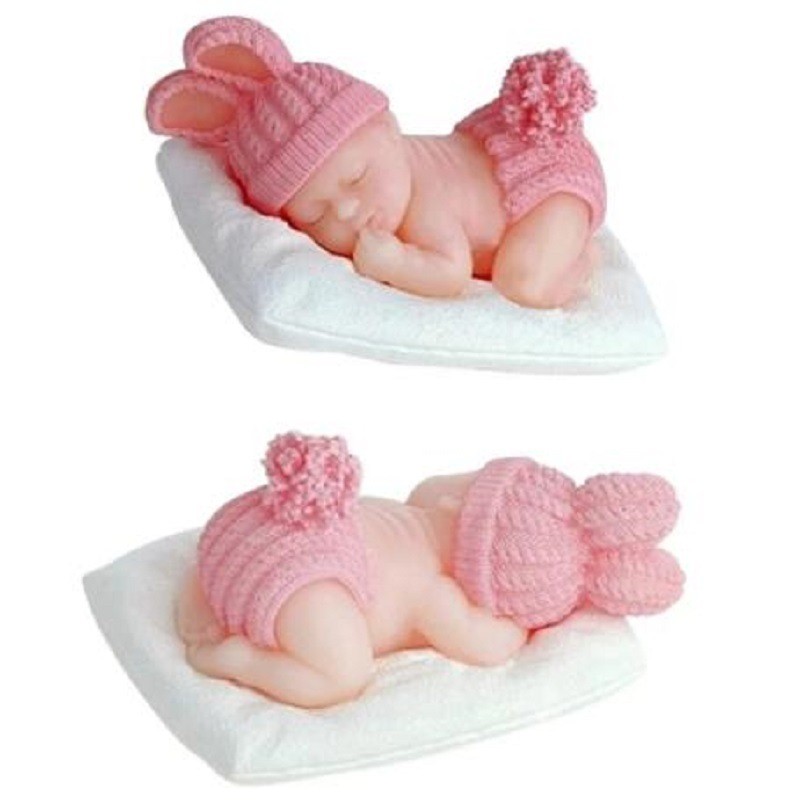 

3D Sleep Baby Candle Silicone Mold DIY Cute Child Portrait Plaster Soap Resin Molds Handmade Chocolate Ice Cube Baking Tool