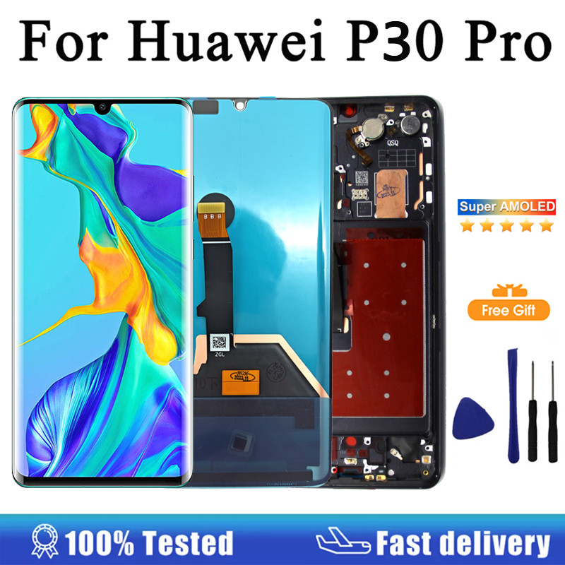 Super AMOLED For Huawei P30 Pro LCD Display Touch Screen Digitizer Assembly For Huawei P30 Pro LCD D