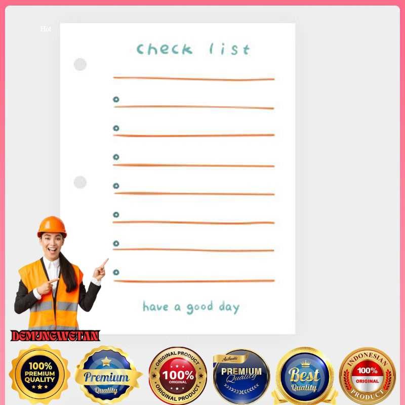 

JIANWU Kertas Binder A8 3 Lubang Loose Leaf Paper 60 Sheets - JW68