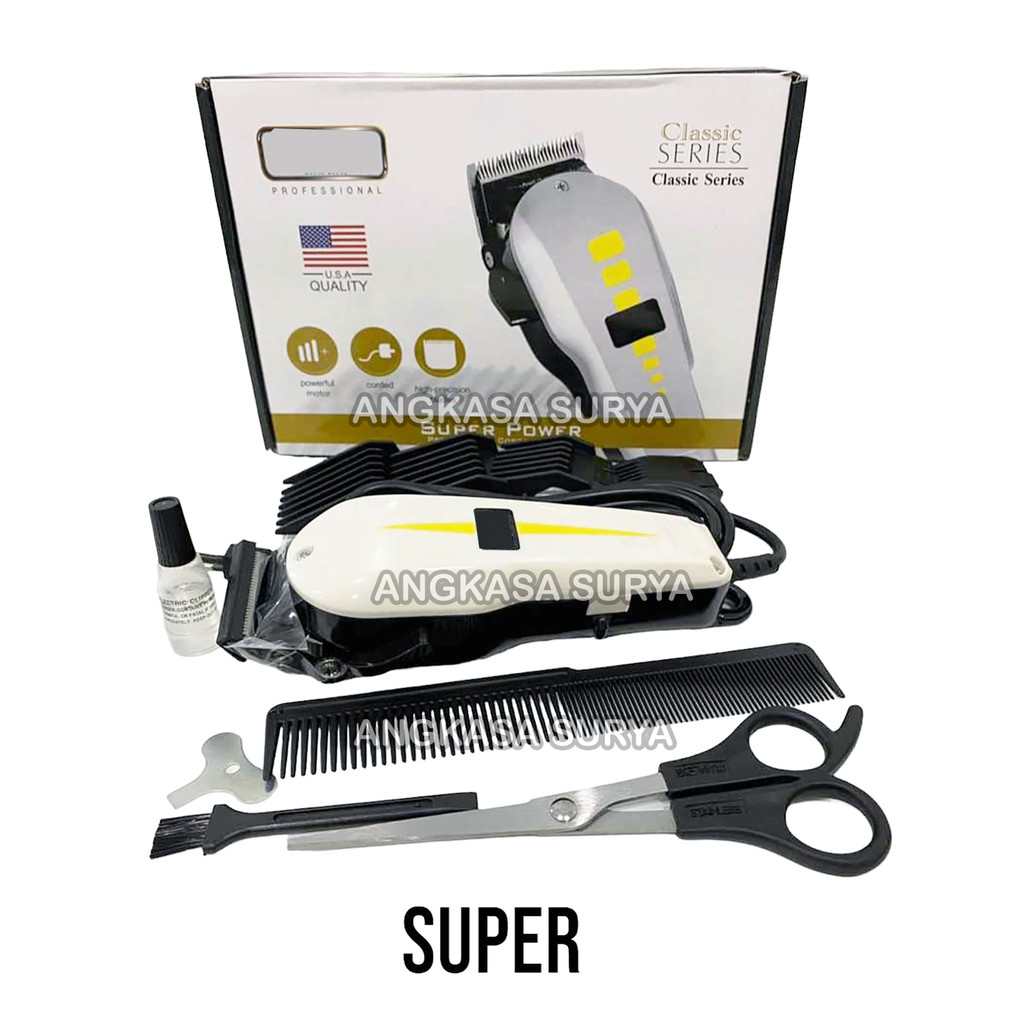 Alat Cukur Rambut SUPER , Mesin Cukur Listrik Rambut  SUPER , HAIR CLIPPER , CLASSIC SERIES SUPER