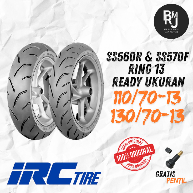 SEPASANG / SATUAN BAN MOTOR NMAX Ring 13 IRC SS570 SS560 DEPAN BELAKANG TUBELESS