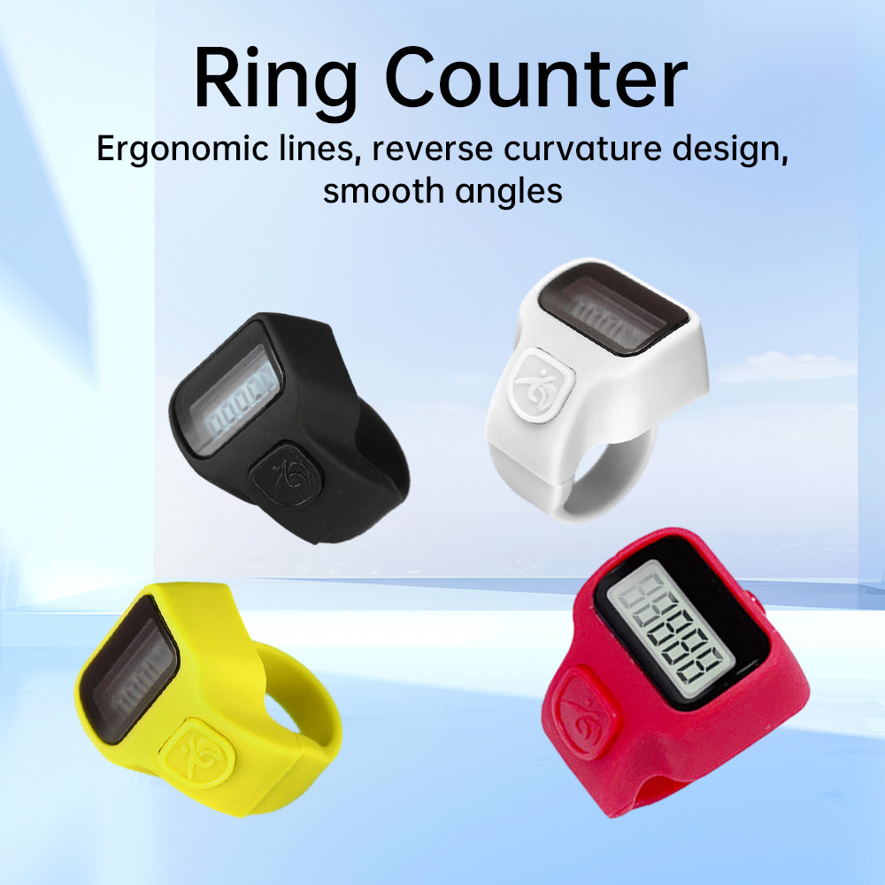

5 Digital LED Counter Electronic Finger Clicker Smart Ring Click Lap Counter Event Clicker Finger Counters Golf Lap Counting