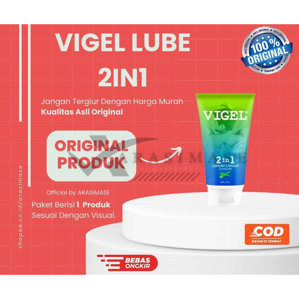 ORIGINAL VIGEL 2 IN 1 125 GR / PELUMAS LUBRIKAN / BPOM AMAN