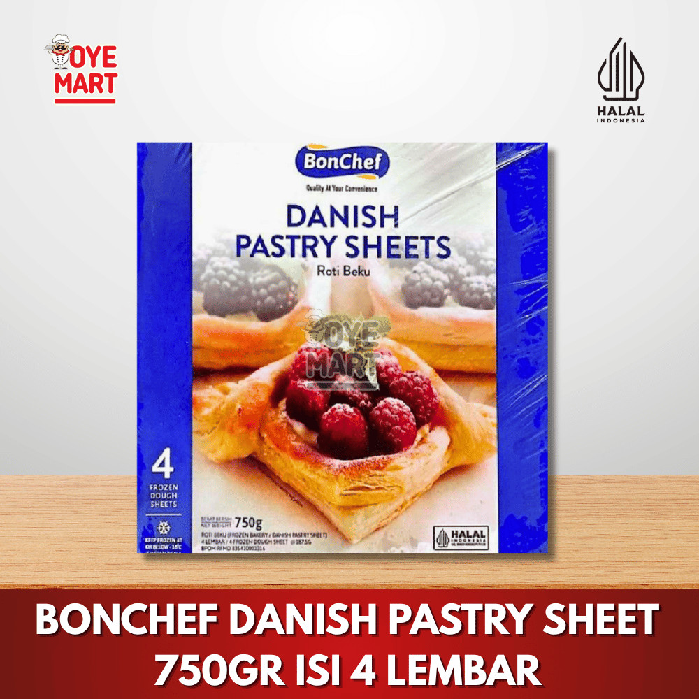 

BONCHEF DANISH PASTRY SHEET 750GR ISI 4 LEMBAR