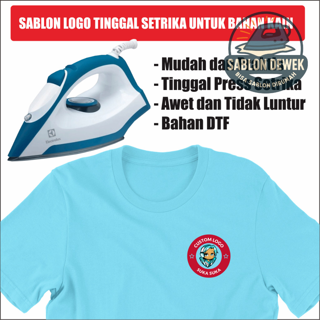

BA158 Sablon Logo Setrika Bisa Custom Logo Sendiri Tinggal Tempel Pakai Seterika