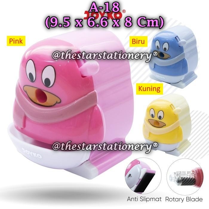 

(1 Biji) Rautan Meja Putar JOYKO A-18 Penguin Sharpener Rautan Serutan Putar Joyko A-18 (1 Biji)