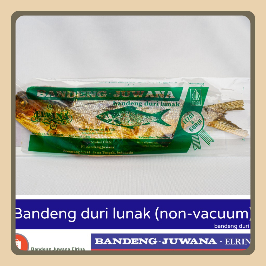 

BJ Elrina Bandeng Duri Lunak (Non Vacuum) 0.5kg (Tahan 2 Hari) Merek Bandeng Juwana Elrina