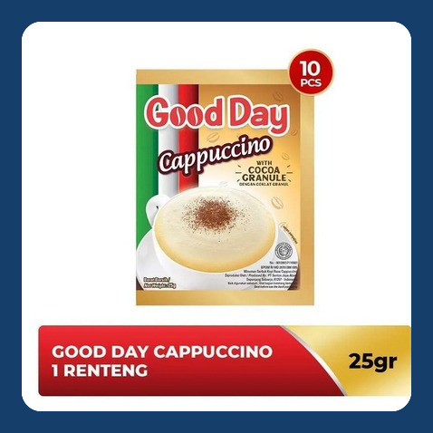 

Good Day Cappuccino Kopi Instan 25 g (1 renceng)