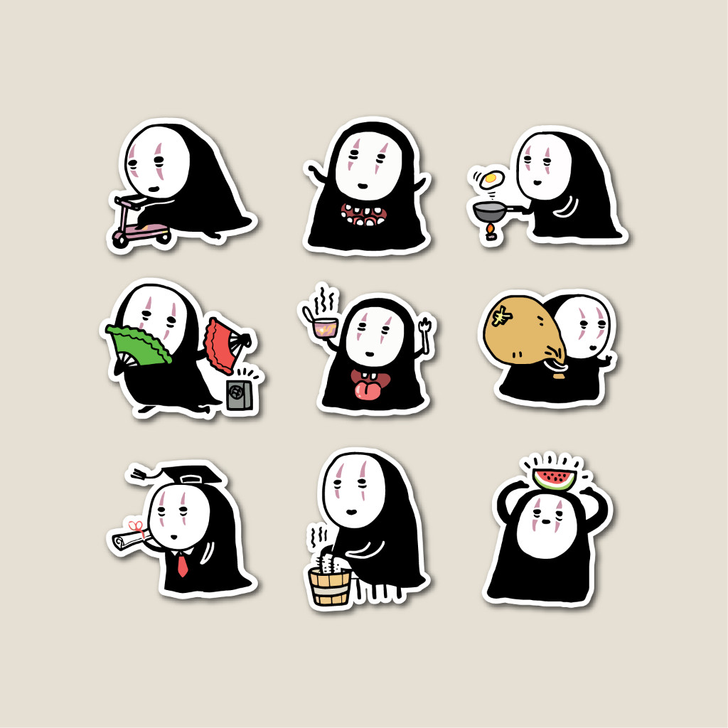 

Stiker Pack Noface Chibi | Sticker Tumbler | Stiker Laptop Koper Helm