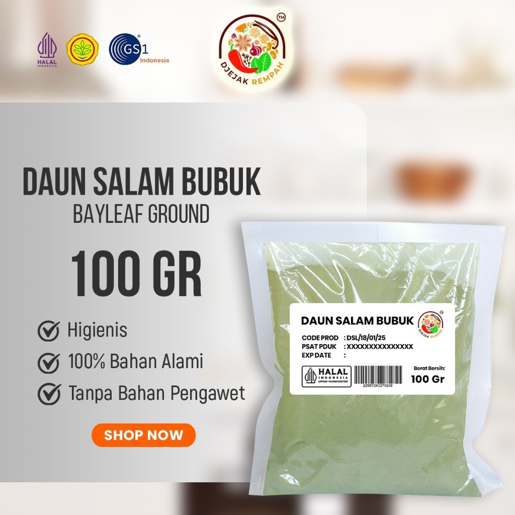 

Daun Salam Lokal Bubuk / Bay Leaf Powder (Kemasan 100 Gr - 500 Gr)