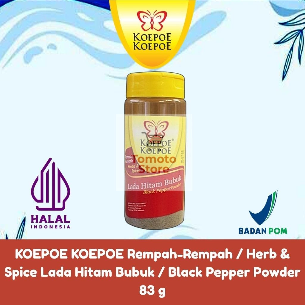 

✨ TOMOTOSTORE ✨ KOEPOE KOEPOE Rempah-Rempah / Herb & Spice Lada Hitam Bubuk / Black Pepper Powder
