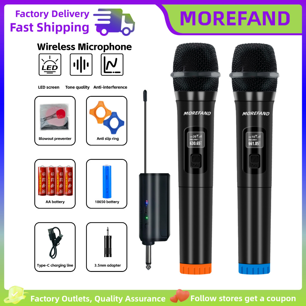 Mikrofon nirkabel mikrofon Mikrofon profesional Mikrofon Handheld UHF Wireless Mikrofon