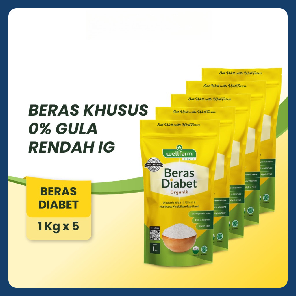 

Wellfarm Beras Diabetes Organik 5Kg Paket Bundling