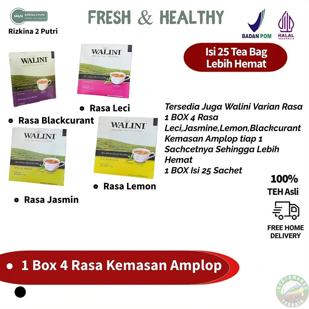 

Tea Lychee Lemon Blackcurant Tea Fruit Teh Celup Walini Varian Rasa Kemasan 1 Sachet Amplop